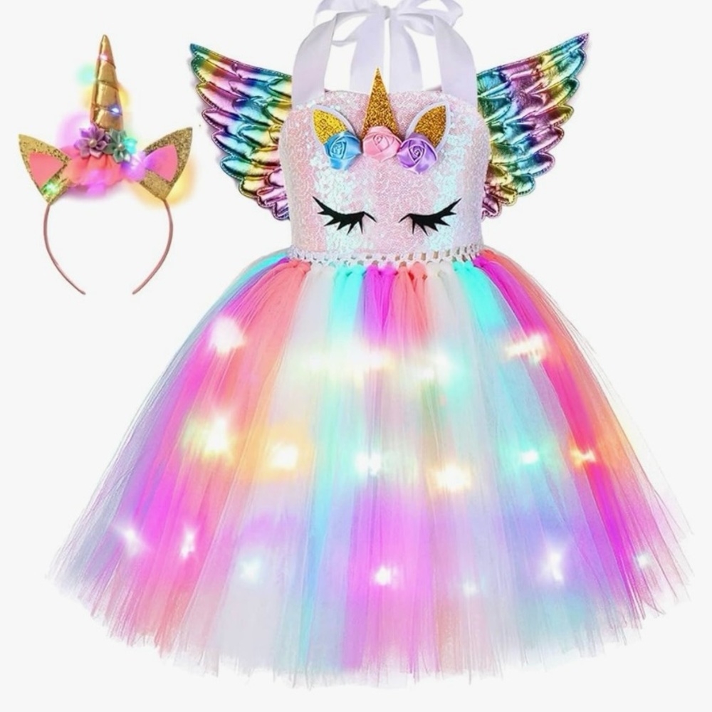 Tutu Dreams Light Up Unicorn Halloween Costume 1-2T